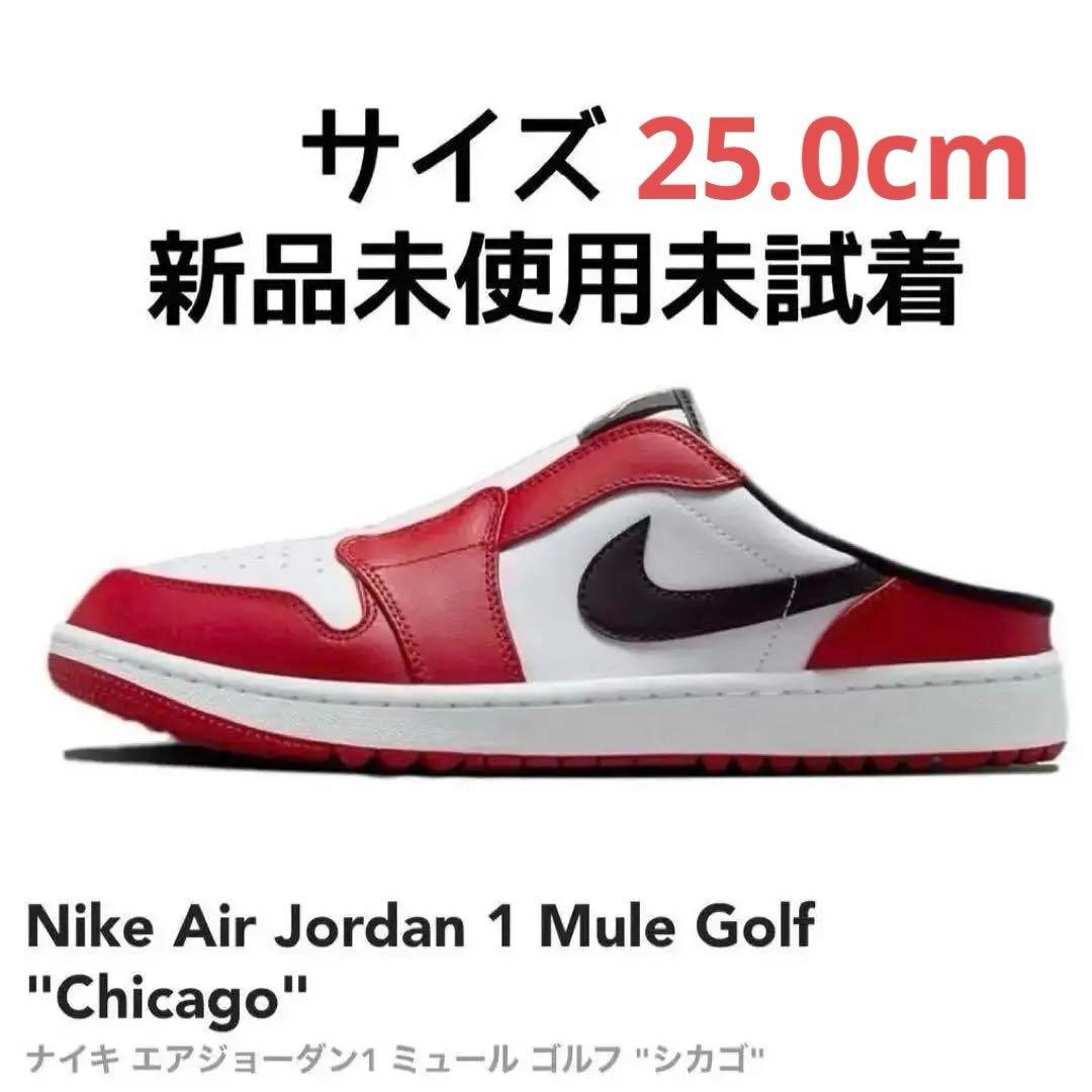 新品未使用】ナイキ エアジョーダン1ミュールゴルフ シカゴ 25.0cm