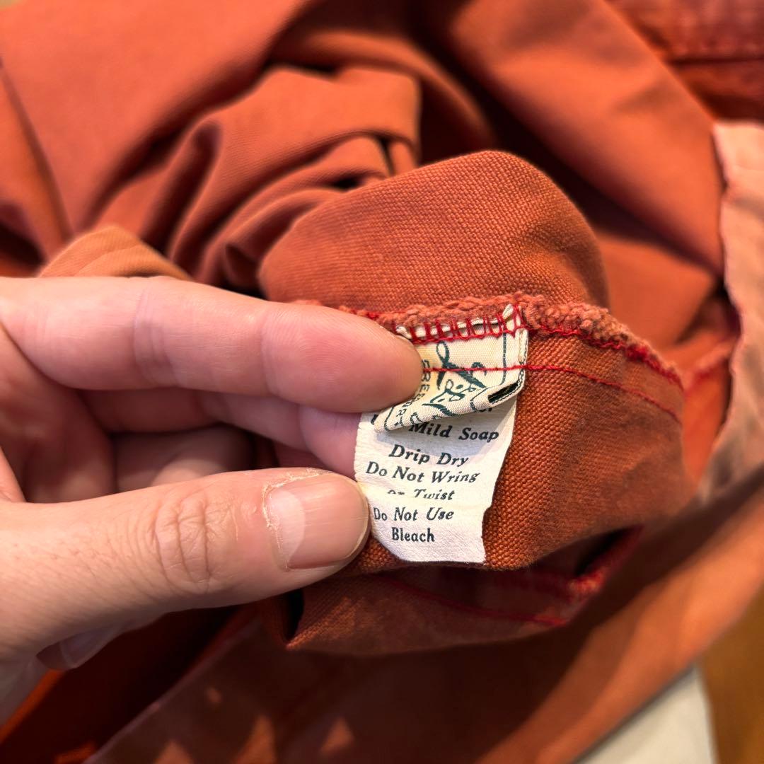 筆記体タグ ◎ 60s 70s L.L.BEAN スモック XL フェード