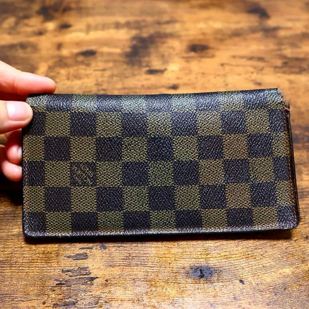 Louis Vuitton ダミエ 二つ折り財布 - メルカリ