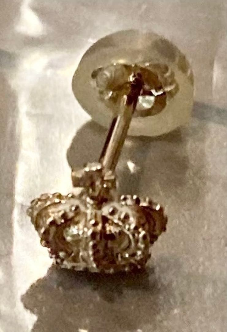 ジャスティンデイビス　王冠シングルピアス18金ピンクゴールド 美品 Justin Davis ジャスティンデイビス ピアス フープ クラウン 王冠