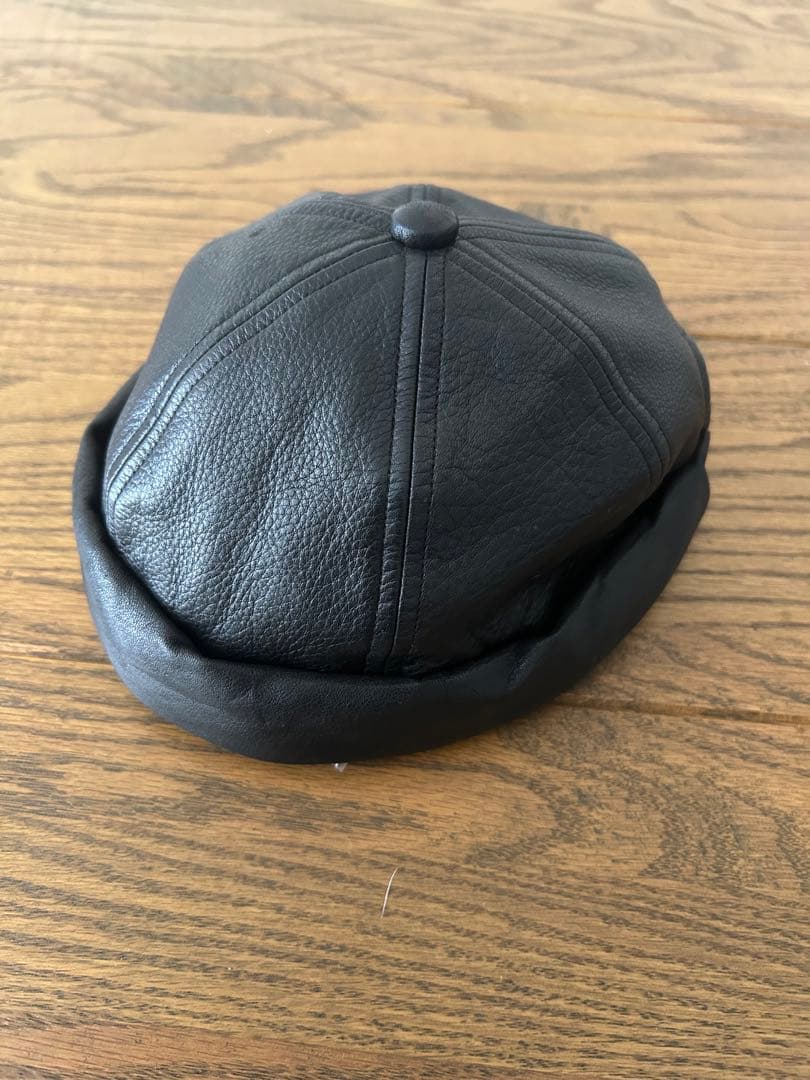 cootie レザーサグキャップ　本革　希少　クーティー COOTIE / Leather 6 Panel Cap