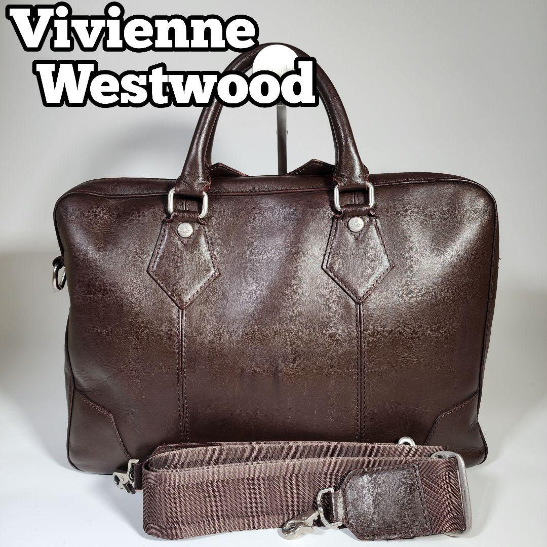 ヴィヴィアンウエストウッド ビジネスバッグ 2way A4可 茶 楽天市場】ビジネスバッグ 2way（ブランドヴィヴィアン・ウエスト