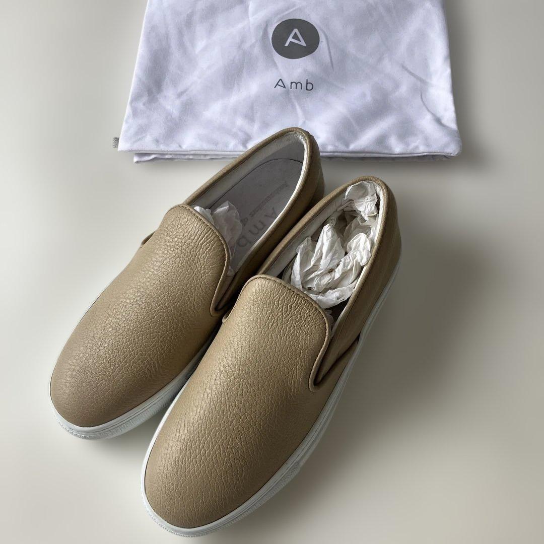 未使用 Amb 2000 DAYTONA / SLIP-ON レザー ベージュ - メルカリ