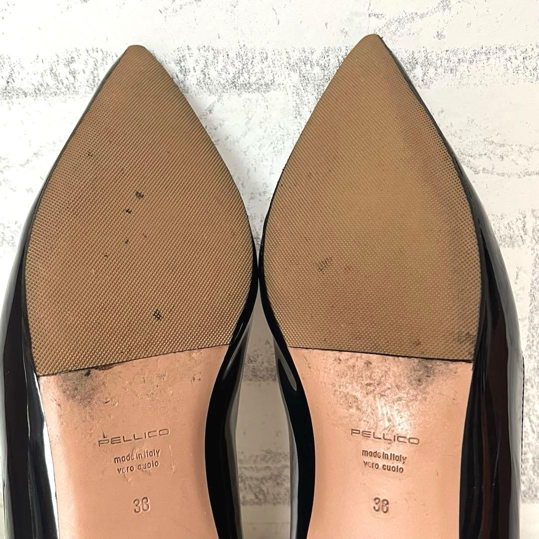 ペリーコ】アネッリ ポインテッドトゥ フラットパンプス♡ネイビー