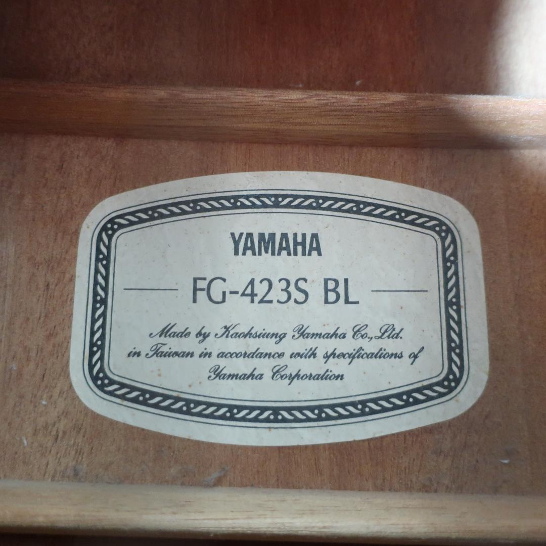 YAMAHA FG-423S BL トップ単板 ギター ブラック ケース付 - メルカリ