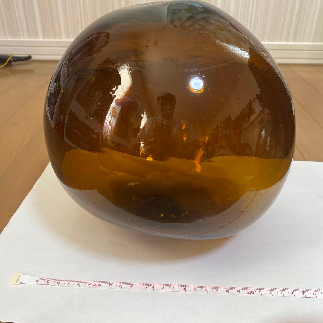 ガラス玉　浮き玉　茶色 ガラスの浮き玉翼玉6号 | 浅原硝子製造所 【 北海道 スロウなお買い物