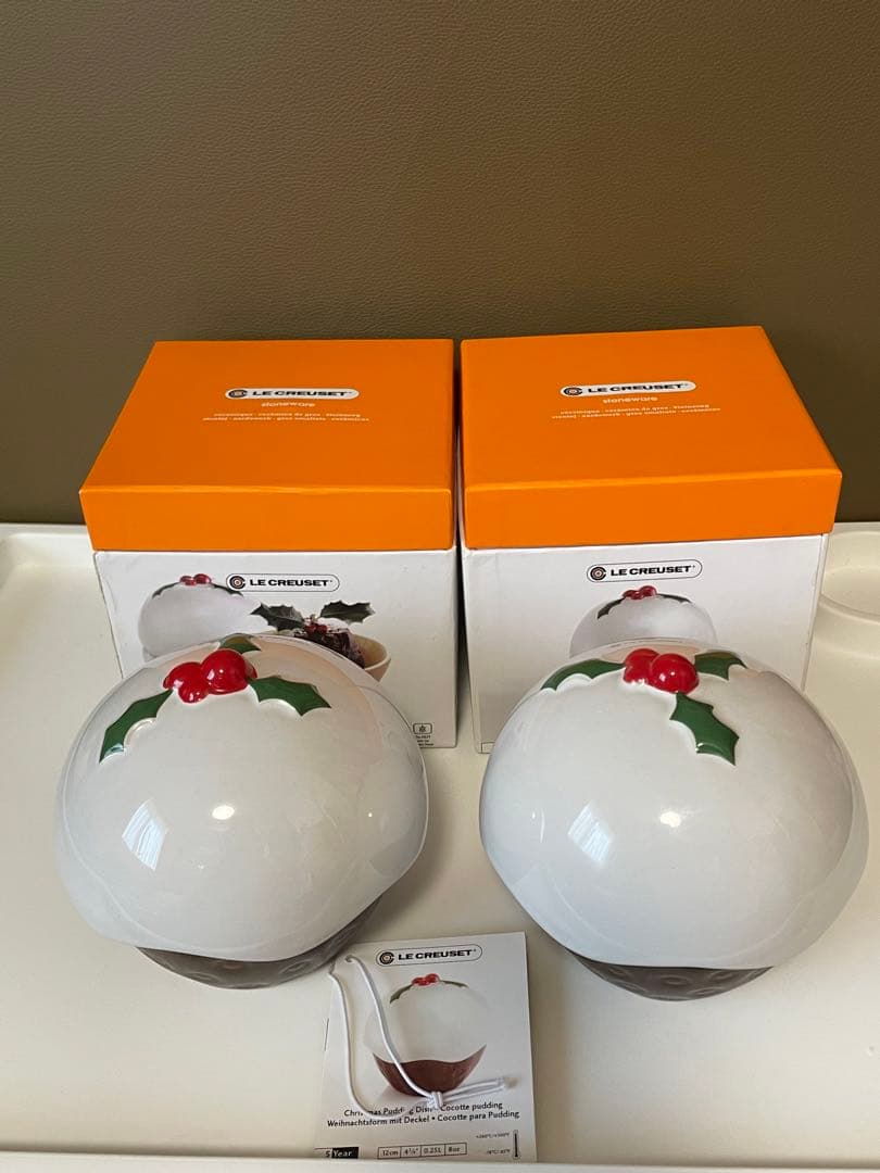 ル・クルーゼ クリスマス プディング ディッシュ 新品 2個セット