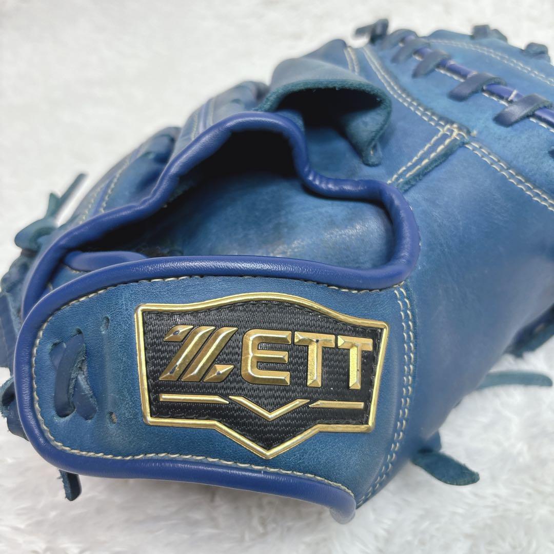 ZETT ゼット 少年用 軟式 キャッチャーミット ブルー 捕手 グローブ