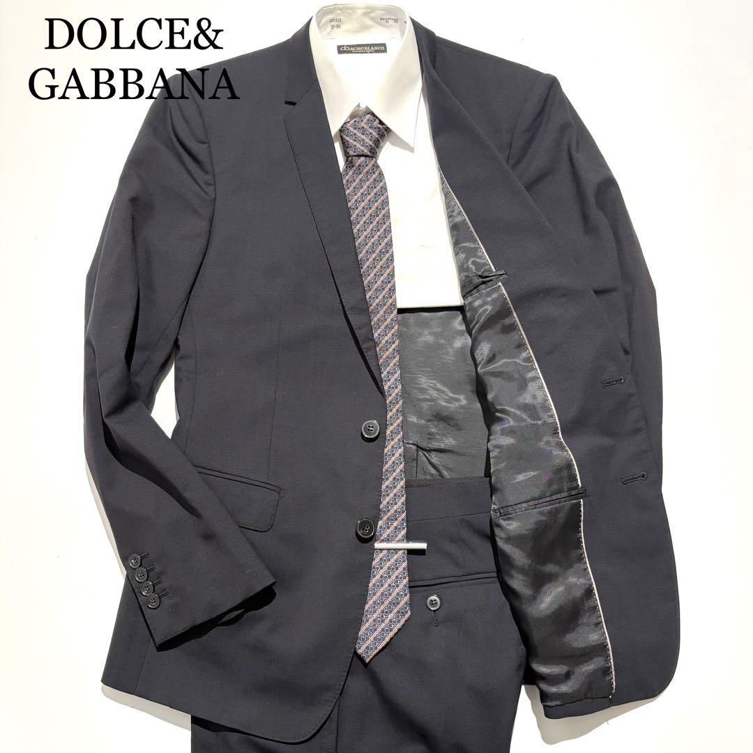 【極美品】DOLCE&GABBANA スーツ セットアップ ブラック 46 DOLCE&GABBANA - 【美品】DOLCE&GABBANA スーツ セットアップ ブラック