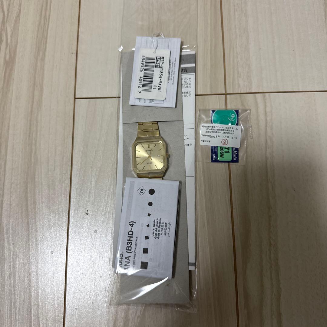 【新品】CASIO カシオ MTP-B185G -9A ゴールド【電池交換済】