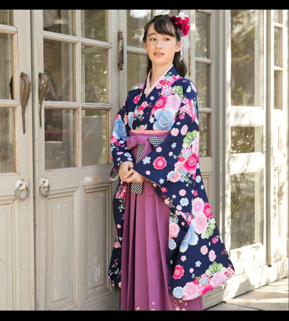 アリサナ袴セット ネイビー薄紫 150 卒業式 即購入OK - メルカリ