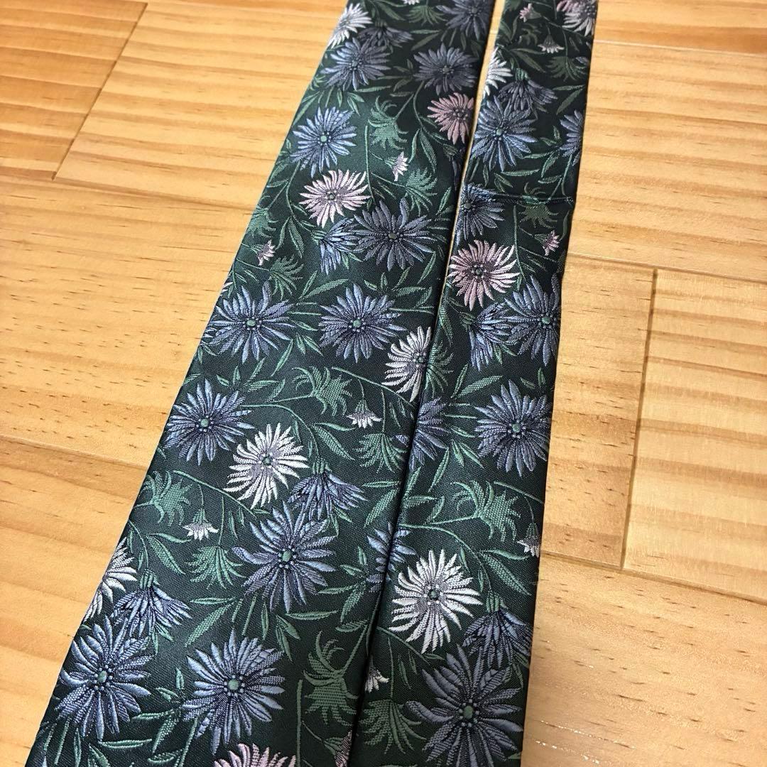 ポールスミス ネクタイ ボタニカル 現行 シルク 美品 ジャガード 花柄
