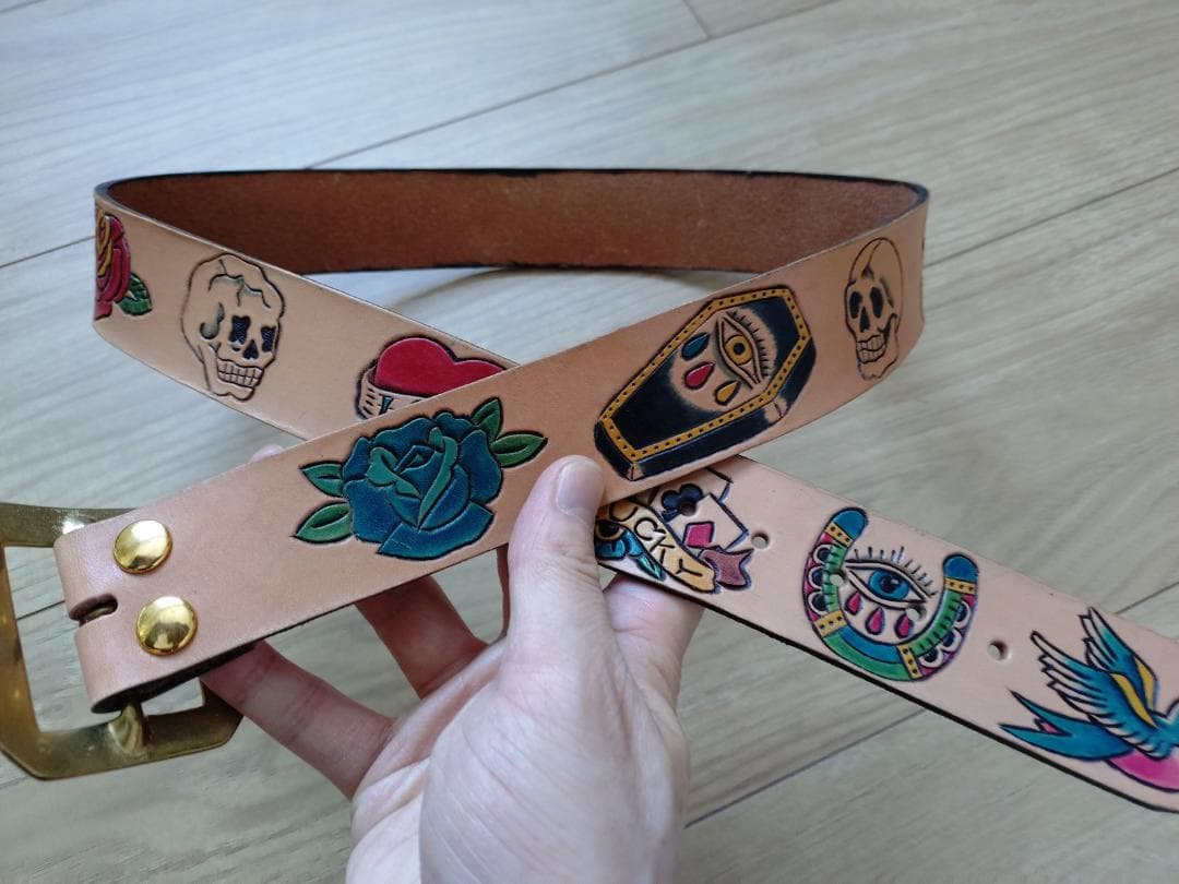 33インチ タトゥーデザインベルト オアグローリー ギャングスタービル RATS 33インチ タトゥーデザインベルト オアグローリー ギャングスタービル RATS