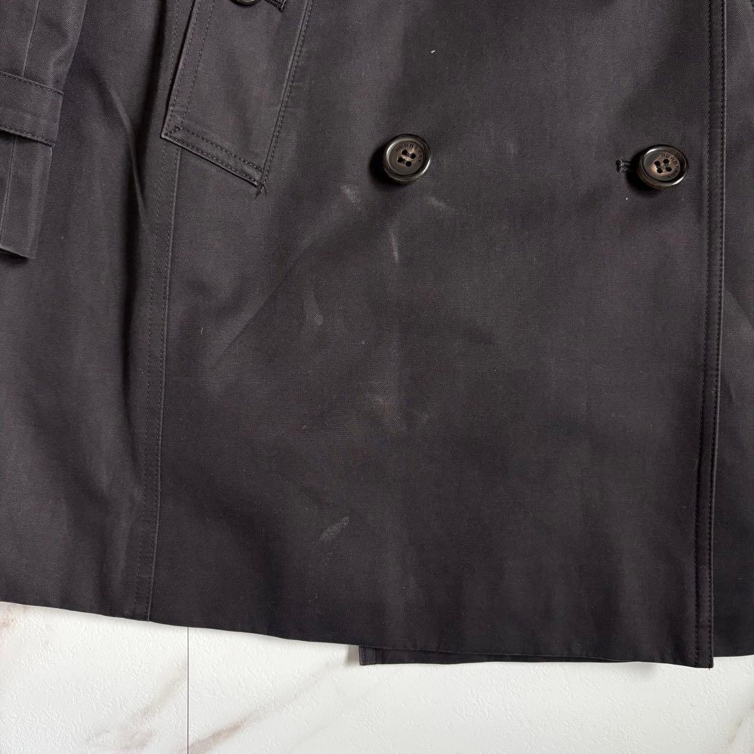 人気◇バーバリーロンドン ライナー ベルト付 トレンチコート 36 黒