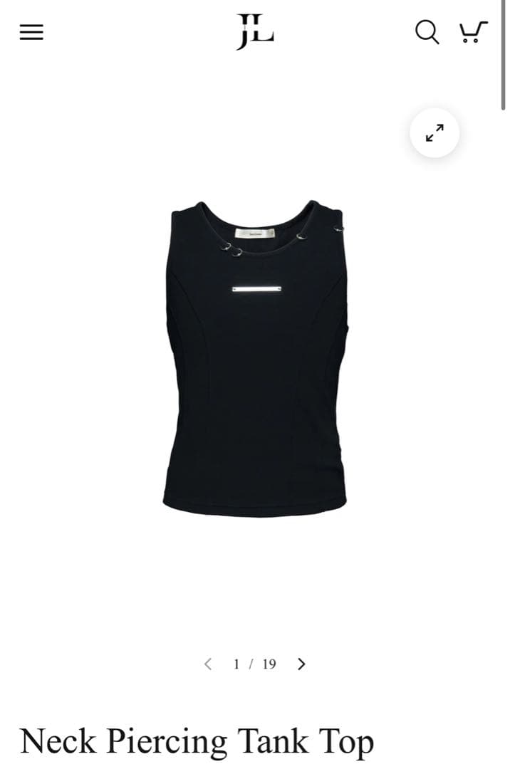 ［完売］jent louis neck piercing tank top tank top piercing detail woman black - JEAN PAUL GAULTIER - d — 2