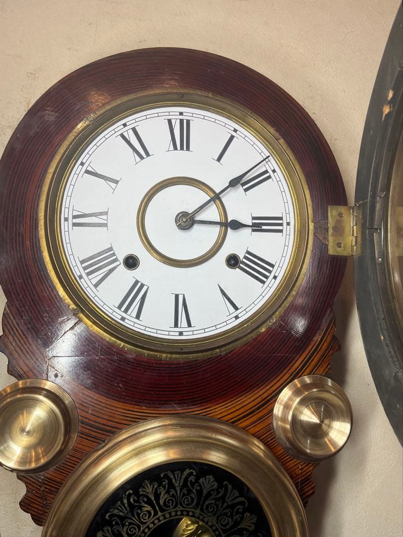 精工舎 だるま時計 柱時計 古時計 振り子時計 ゼンマイ ボンボン