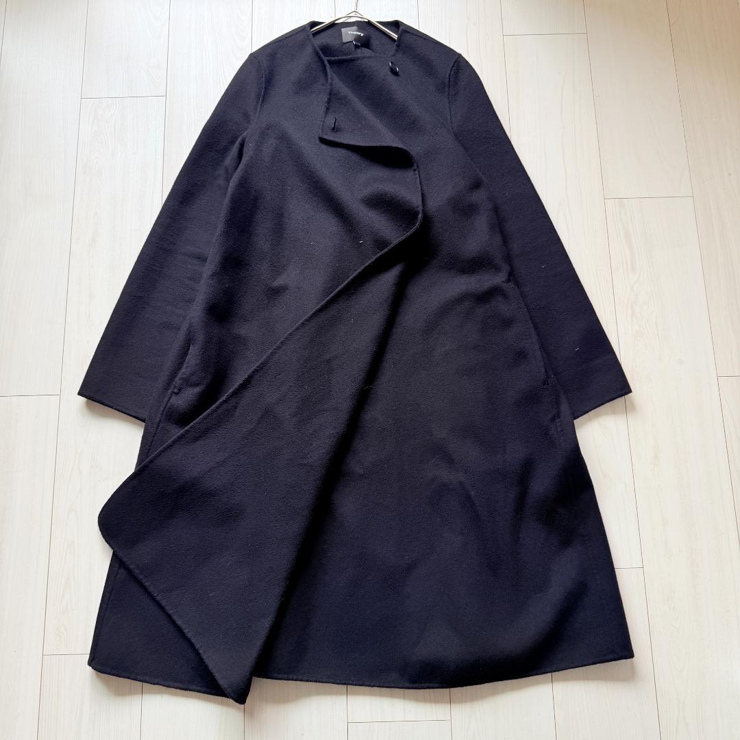 美品✨セオリー カシミヤウール リバーコート ダブルフェイス ノー
