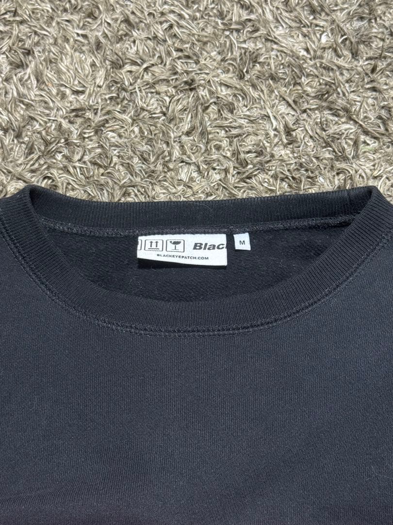 BlackEyePatch 取扱注意 クルーネック スウェット M 黒 正規品 - メルカリ