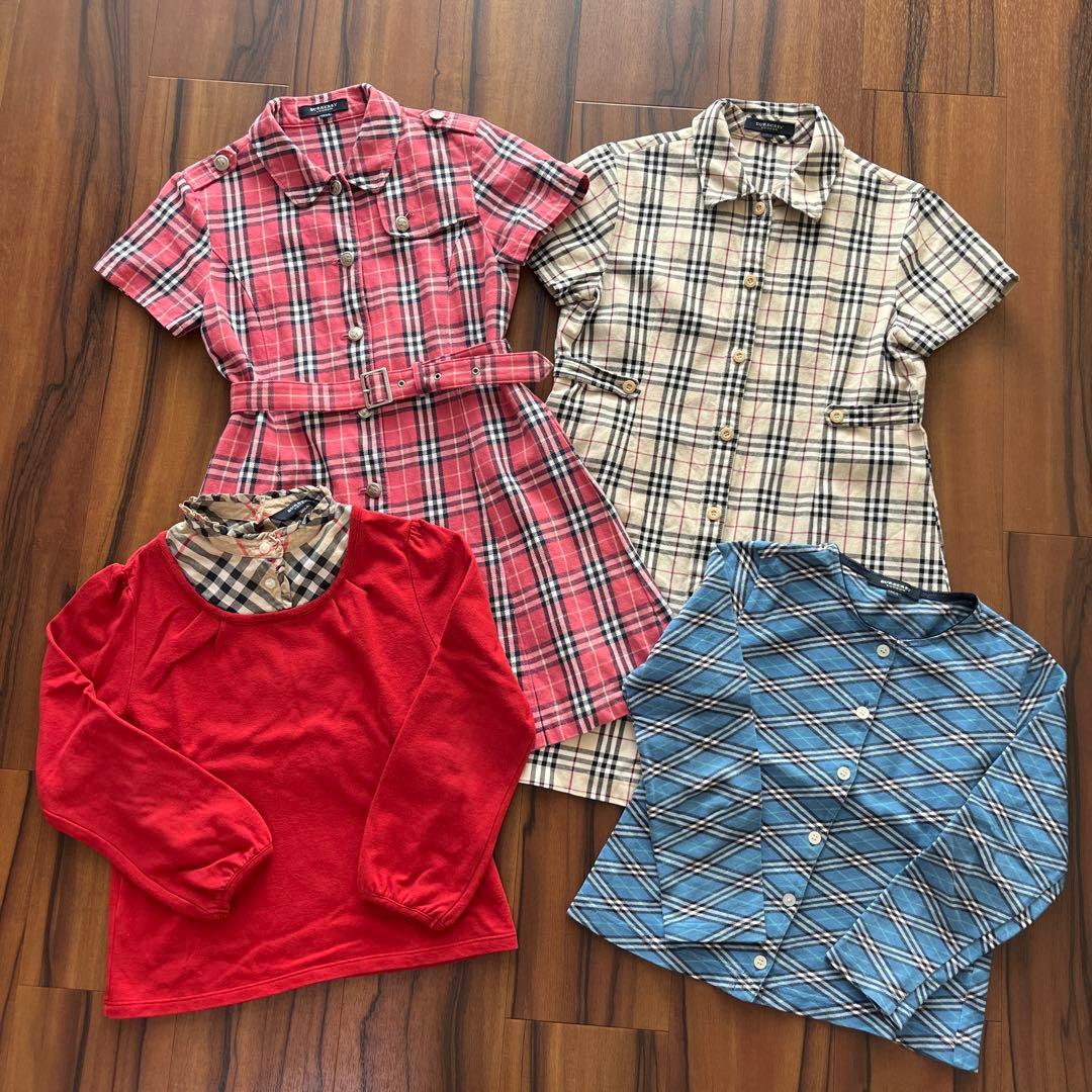 バーバリー　半袖ワンピース　トップス　4点セット レバノチェック　130cm 楽天市場】バーバリーチェック ワンピース（キッズ・ベビー