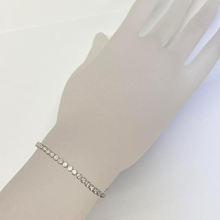 Pt900　天然ダイヤモンド　テニスブレスレット　D1.00ct　11.1g