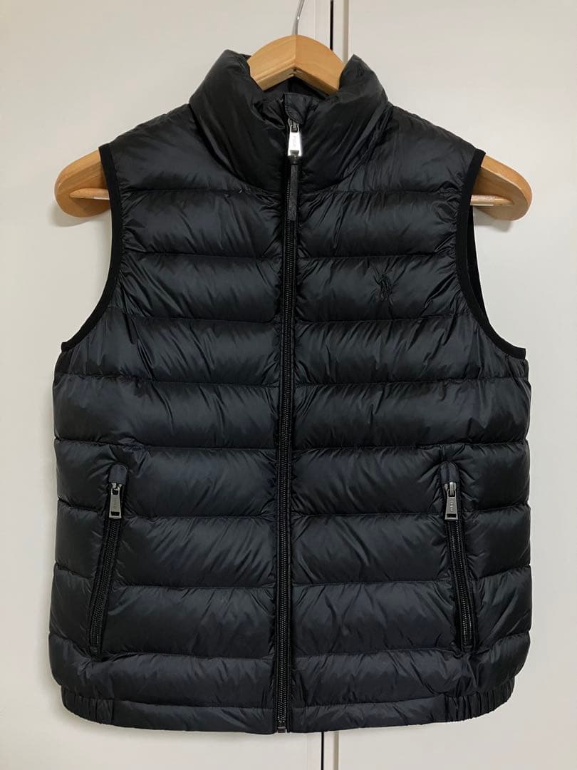 POLO RALPH LAURENポロラルフローレンのダウンベスト　Sサイズ　黒 美品 ポロ・ラルフローレン ダウンベスト レディース SIZE M POLO
