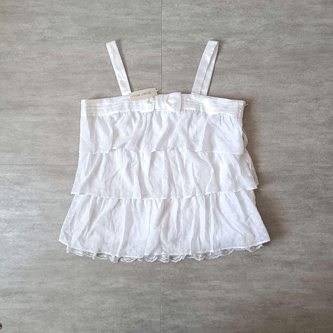 美品】フェアリーグランジ Y2K ティアード キャミソール フリル レース