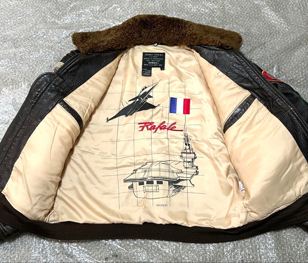 ⑤AVIREX G-1 レザーTOPGUN◇MA-1◇ハーレーgpz ninja - メルカリ