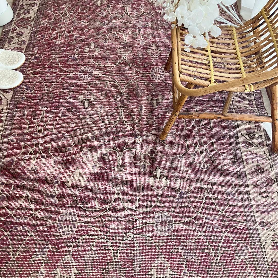 レッドパープル✳︎114×204✳︎ 囲みフラワー ミルキー トルコ