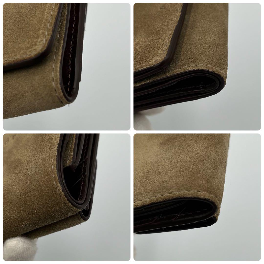 ✨美品✨レアデザイン✨A.P.C. スエードコンパクトウォレット 三つ折り