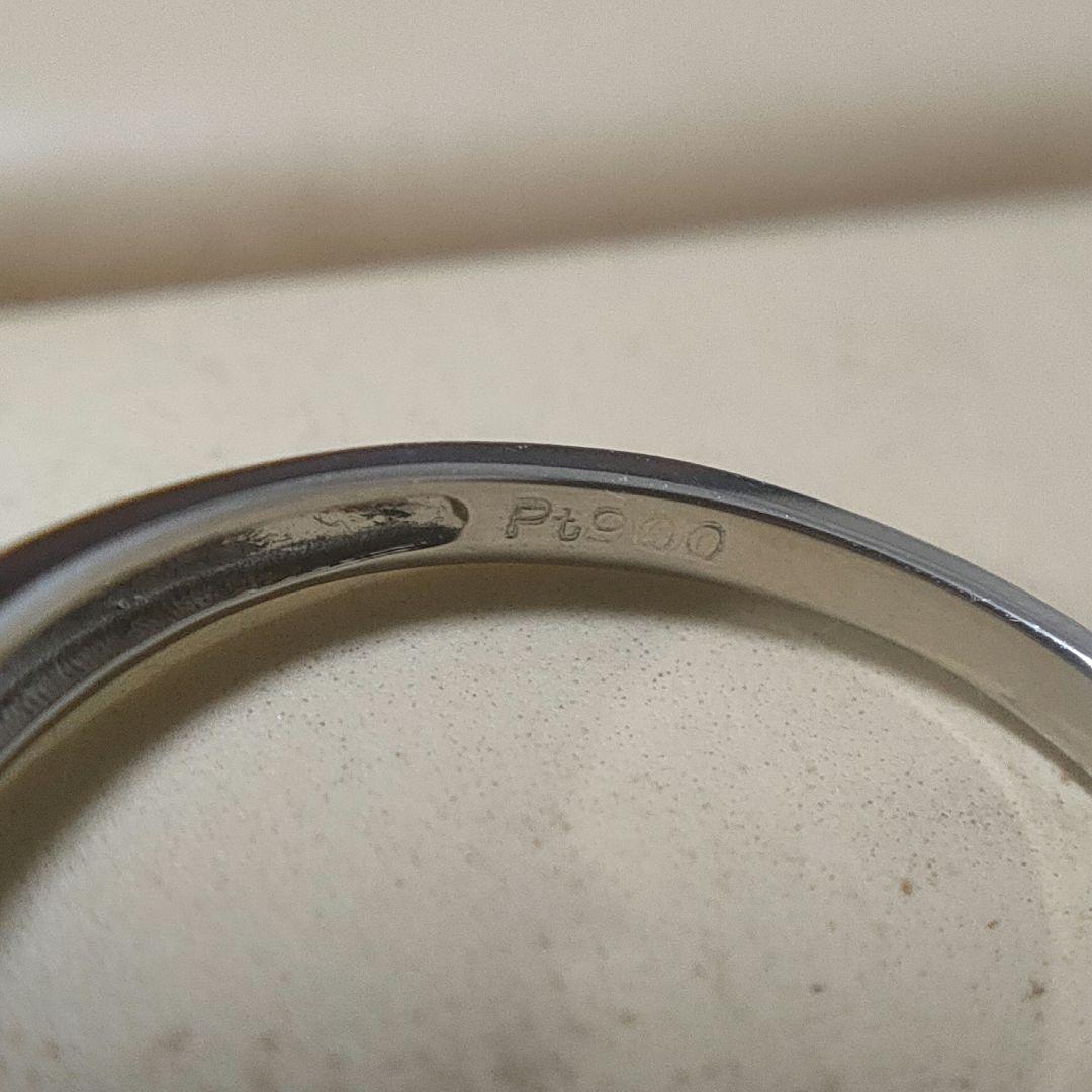 pt900 0.50ct エタニティリング ダイヤモンド ハーフエタニティ 8号