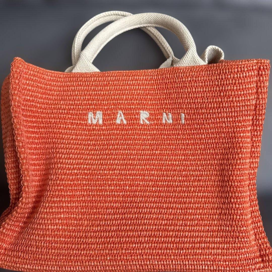 MARNI オレンジ トートバッグ マルニ ブランド トートバッグ レディース ポリエステル イタリア