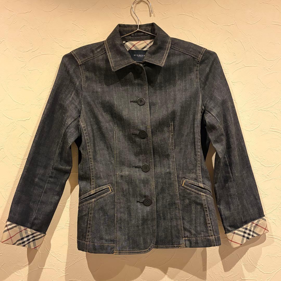 美品 バーバリーロンドン デニムジャケット ジージャン 濃紺 ノバ