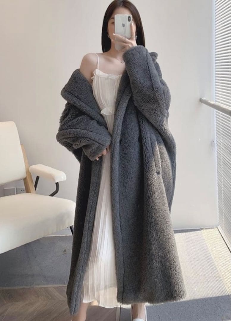 Mbeautéテディーベアロングコート 新品同様✧︎*。 Max Mara（マックスマーラ） テディベア オーバーサイズ コート TEDDY