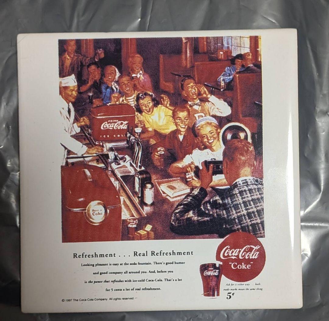 Coca-Cola レトロ広告陶器プレート1997年 - メルカリ