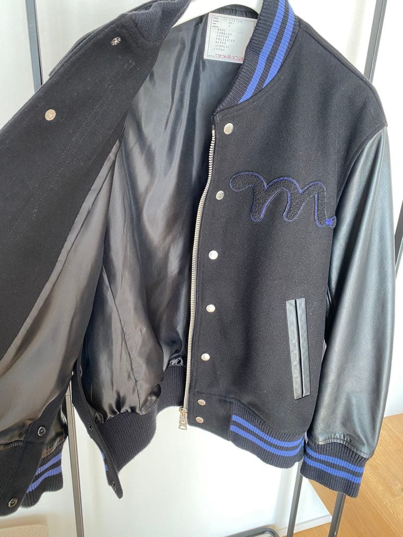 sacai サカイ メンズスタジャン ウール レザー - メルカリ