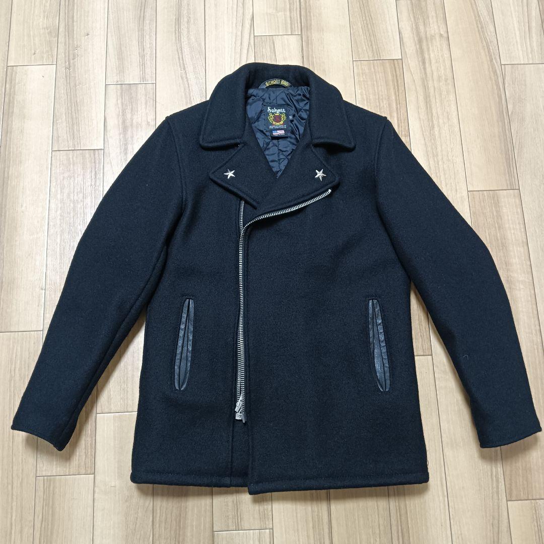 Schott ショット ウール ライダース ピーコート ワンスター USA製 schott - 美品 USA製Schottウールライダース/Pコート・32・ワンスター