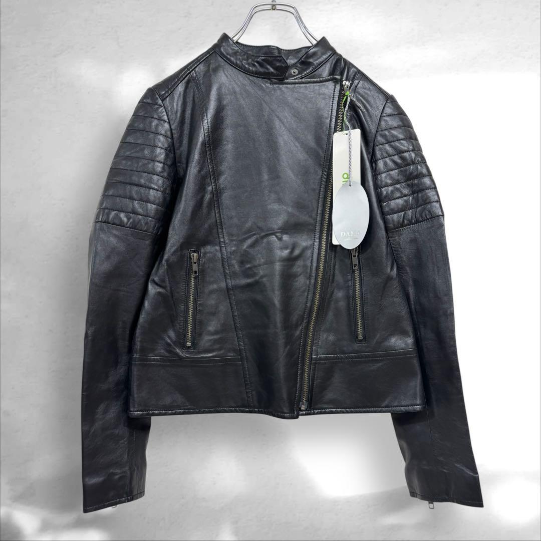 未使用品　羊革100 ダーマコレクション　レザーライダースジャケット 黒S（A1 革ジャン 襟付きシングル レザージャケット｜カドヤ公式オンライン