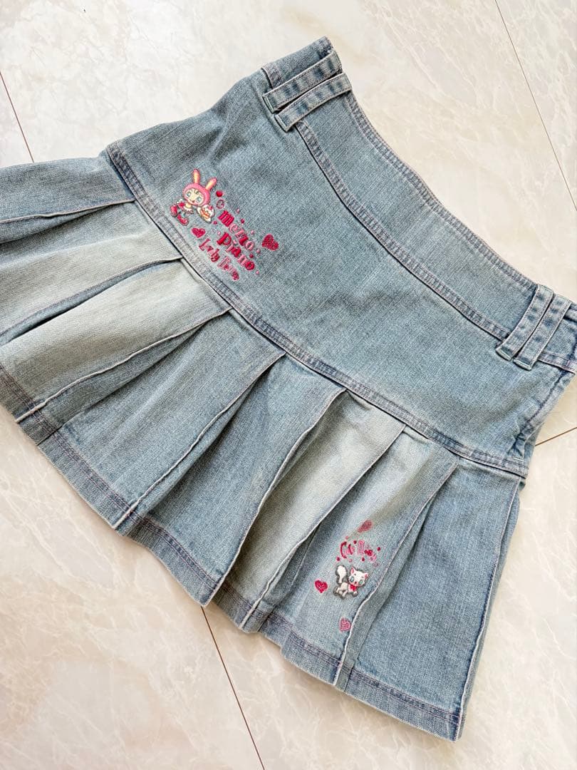 平成レトロ　メゾピアノ　ベリエちゃん　デニムスカート　160 メゾピアノ150〜160 デニムスカート 平成レトロ 女児 旧タグ ベリエ