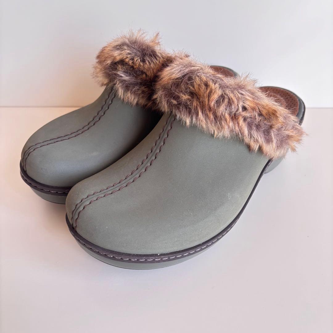 【美品】crocs コブラー　クロックス　厚底　サボ　ボア付　クロッグ 廃盤品◇クロックス crocs コブラー ボア付厚底 サボサンダル 7w
