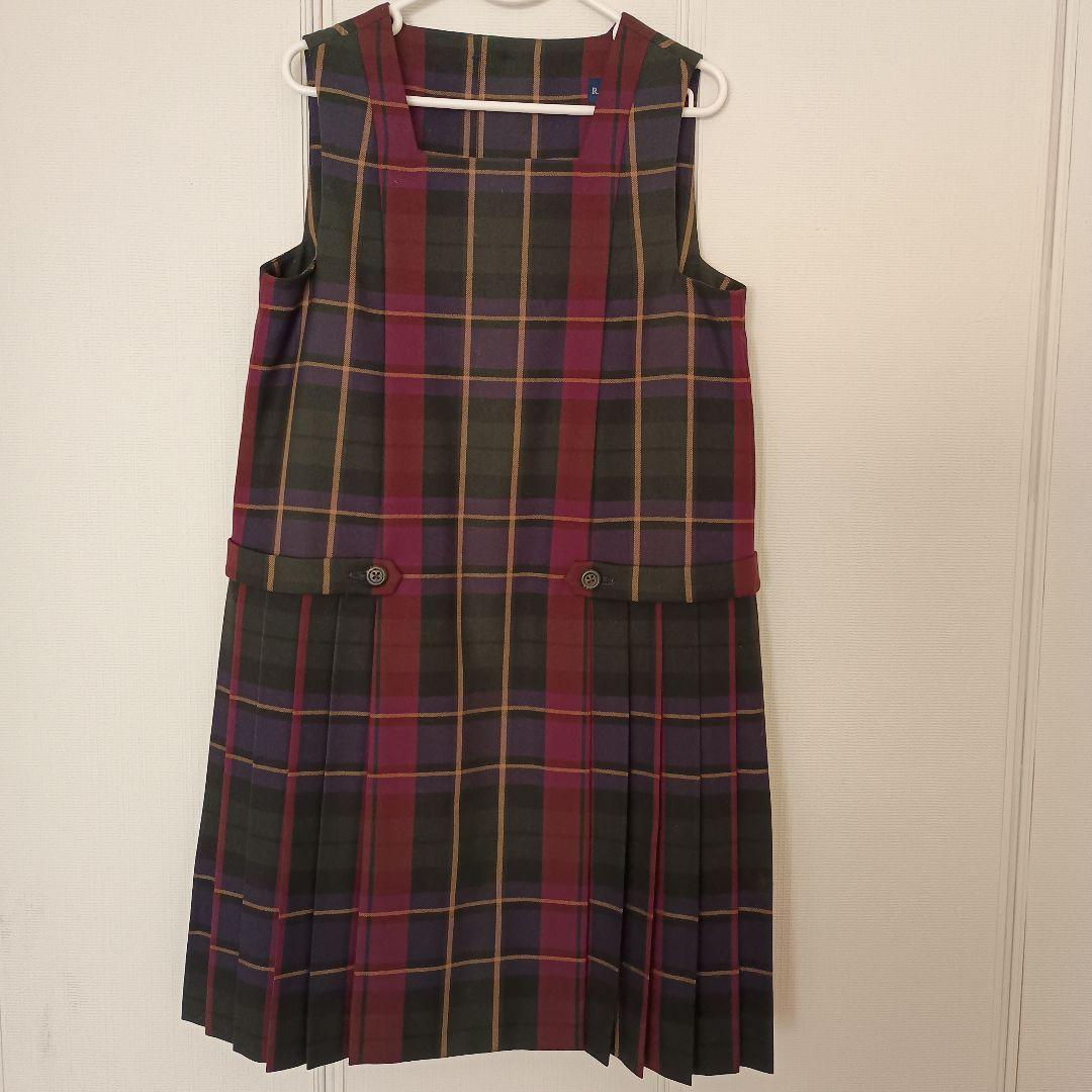 ラルフローレン 緑×黒 ノースリーブ チェック柄 ワンピース サイズ