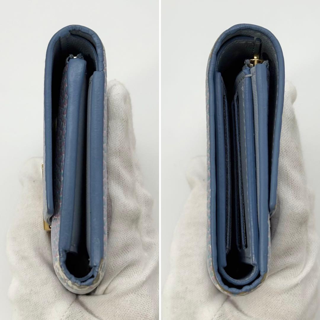 美品 希少✨ルイヴィトン カプシーヌコンパクト 三つ折り財布 サマー