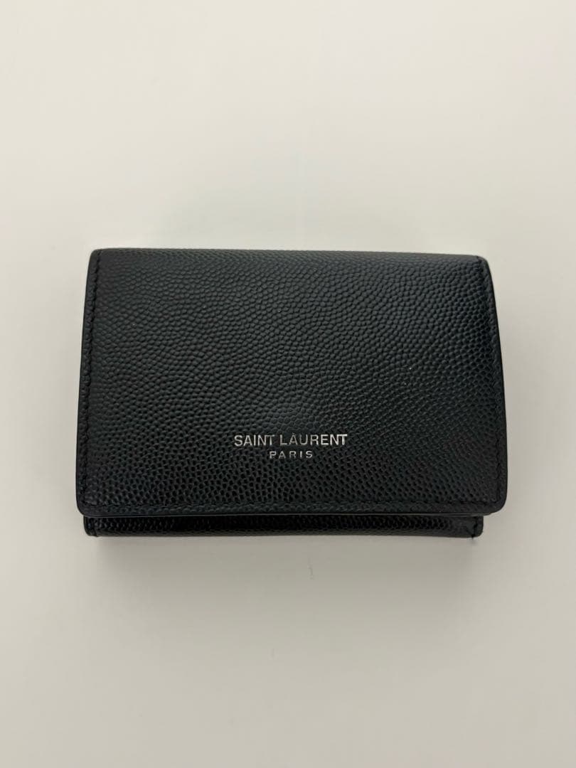SAINT LAURENT Black ミニウォレット キャビアスキン Saint Laurent（サンローラン）の「Saint Laurent(サンローラン)新作