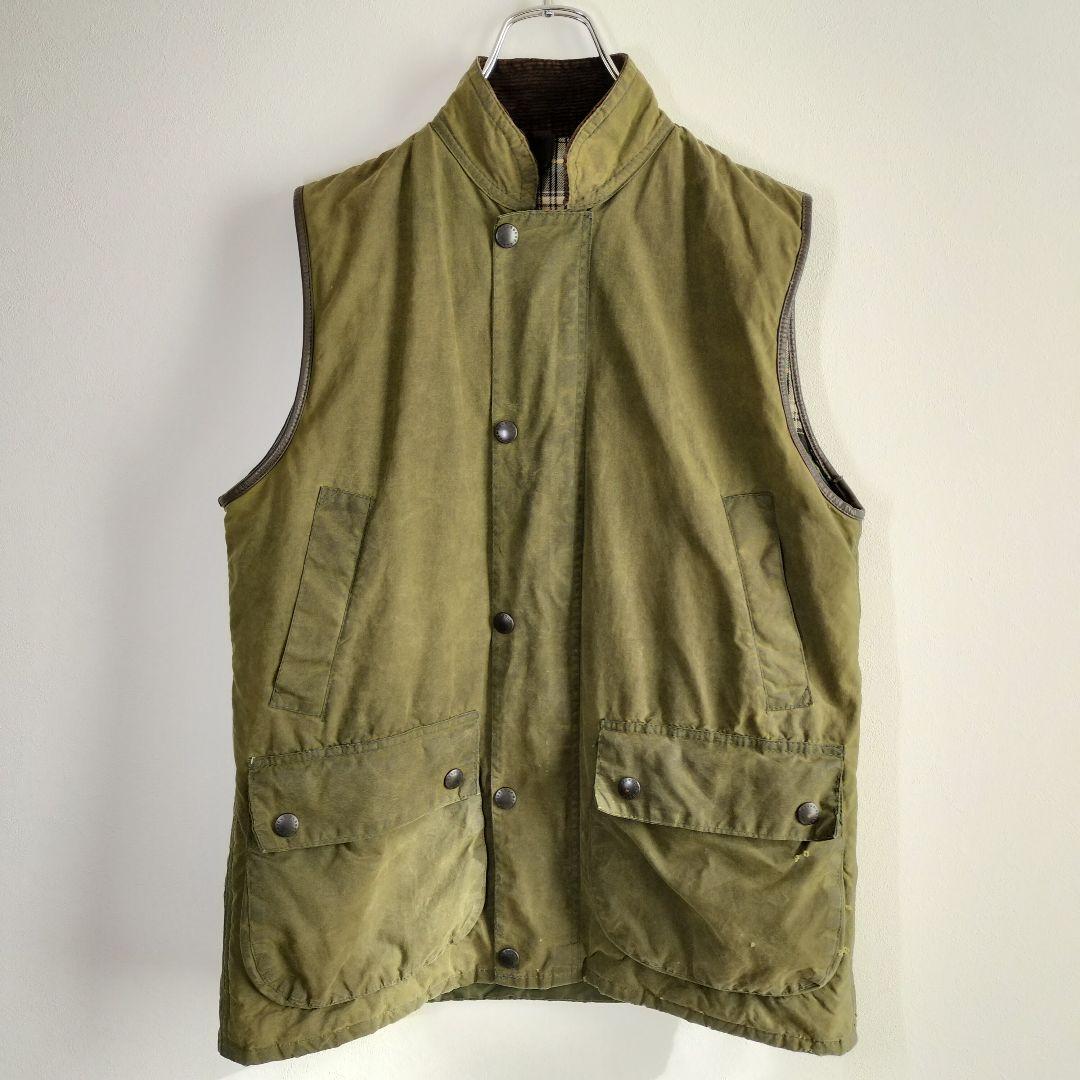 希少 BARBOUR バブアー ヴィンテージ オイルドベスト ビューフォート M