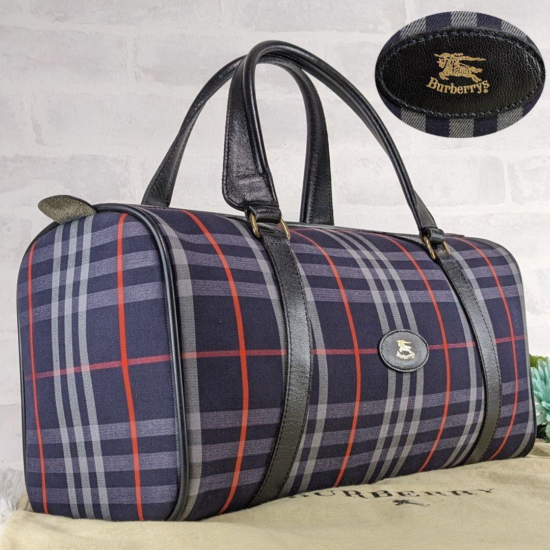 希少】Burberrys ヴィンテージ ボストンバッグ ノバチェック旅行カバン