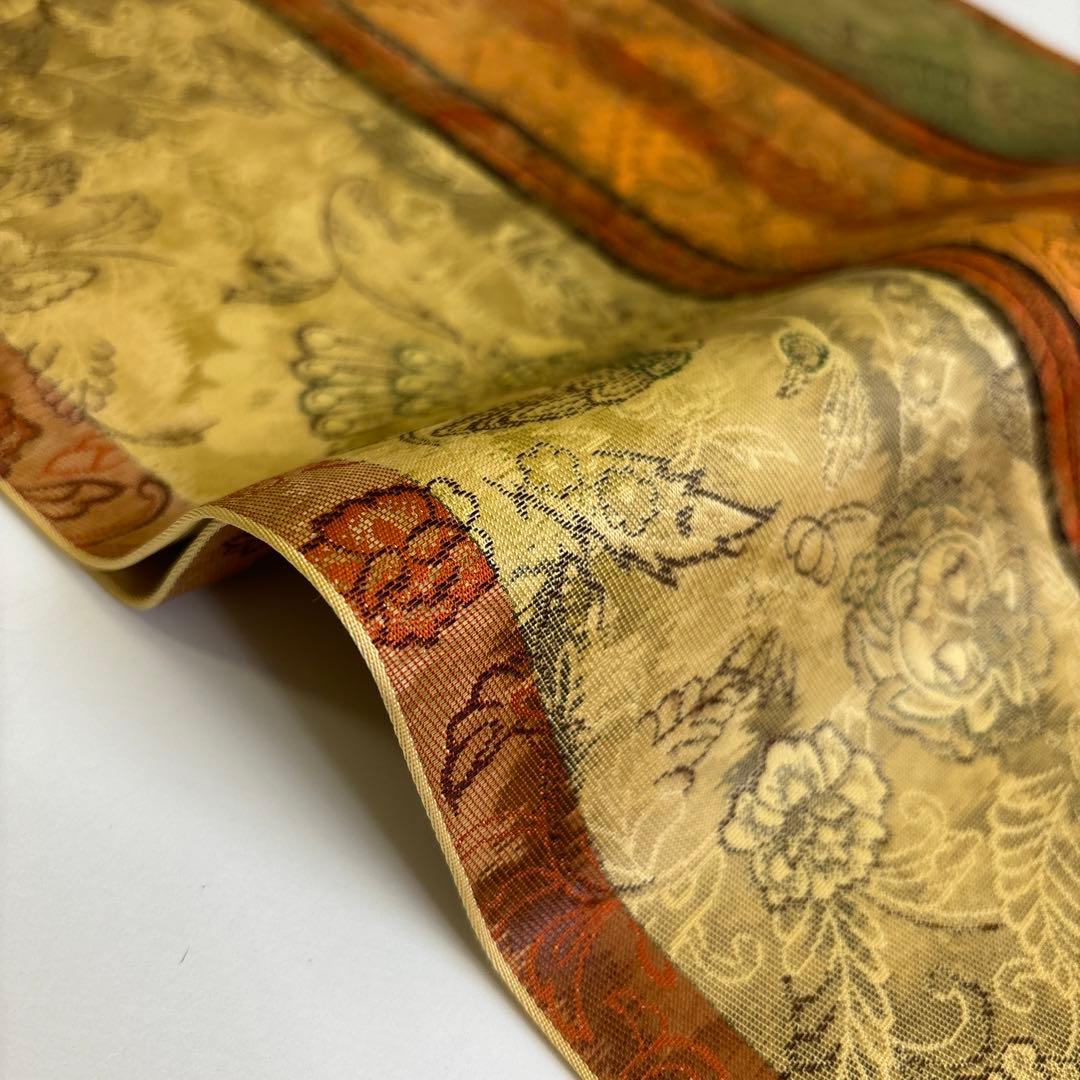 k-4686 洒落袋帯 素敵なデザイン 正絹 六通 - メルカリ