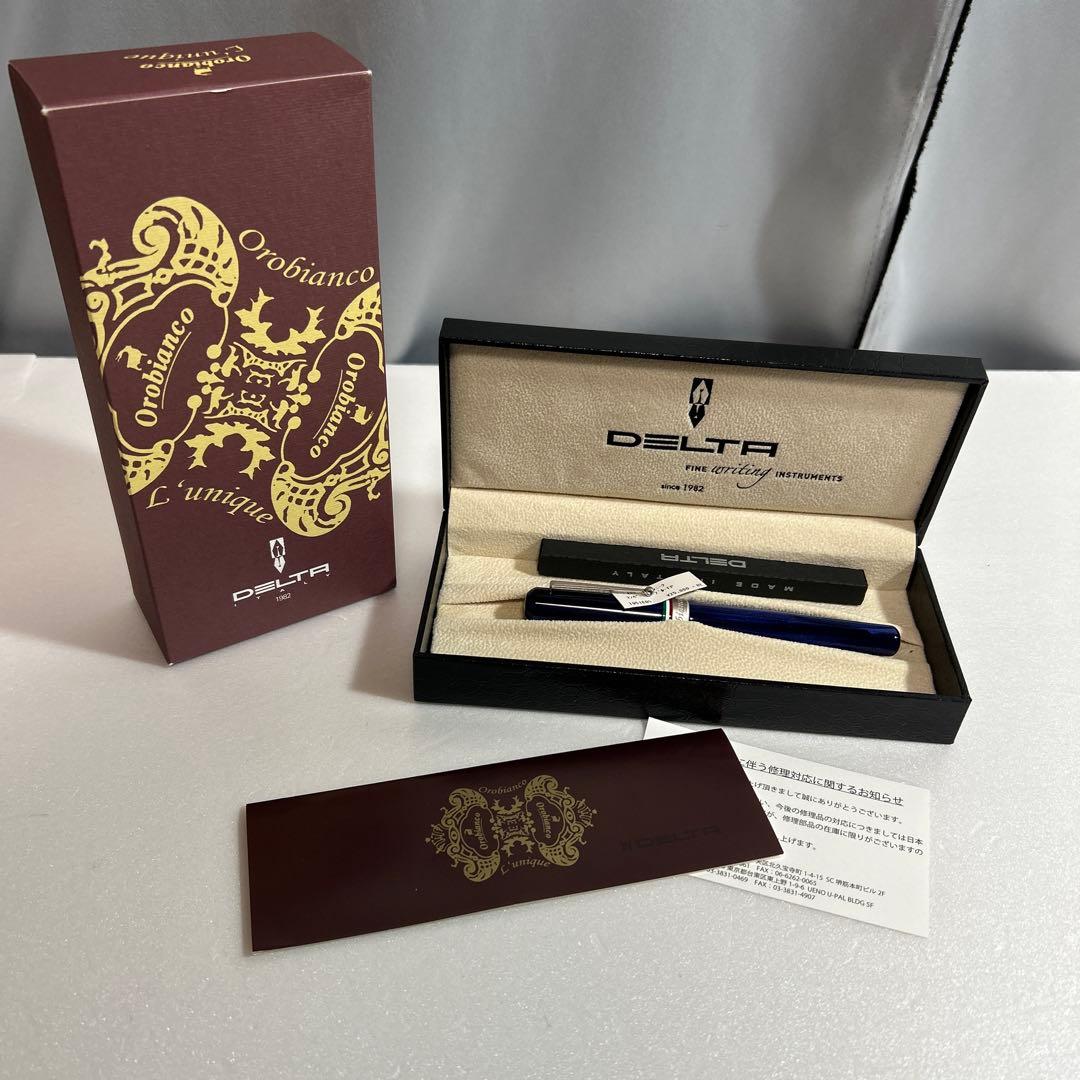 新品未使用 オロビアンコ ルニーク × デルタ コラボ 万年筆 ブルー 青 新品未使用 オロビアンコ ルニーク × デルタ コラボ 万年筆 ブルー 青