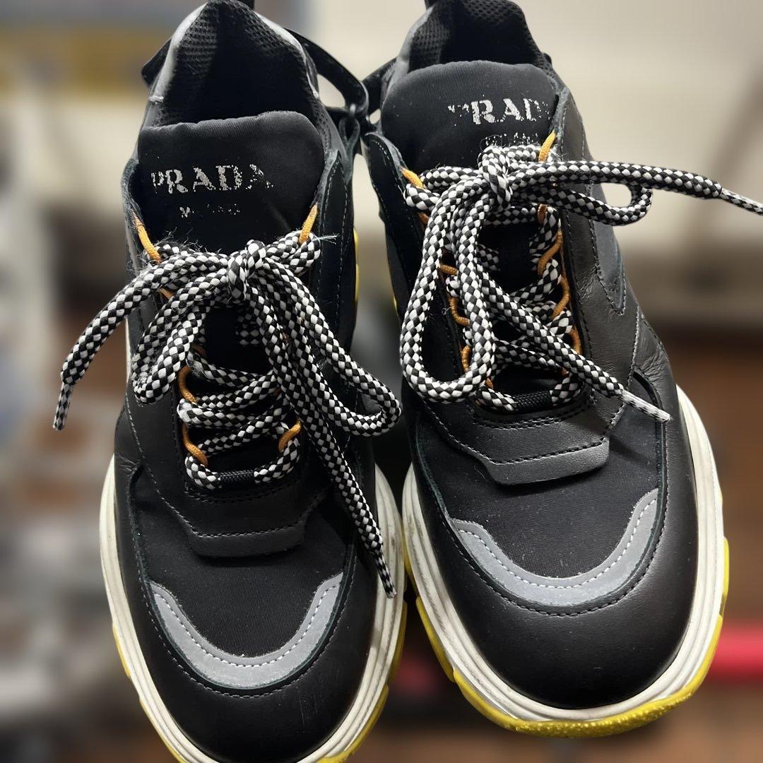 PRADA ブラック 厚底スニーカー 楽天市場】厚底 スニーカー（ブランドプラダ）（スニーカー