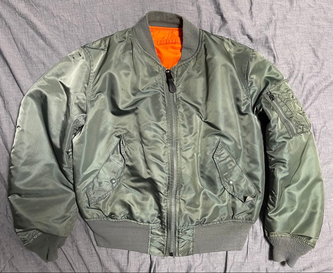 ジャケット・アウター alpha industries ma-1 jacket made in USA Alpha MA-1 Nylon Flight Jacket - Sage Green - MyPilotStore.com
