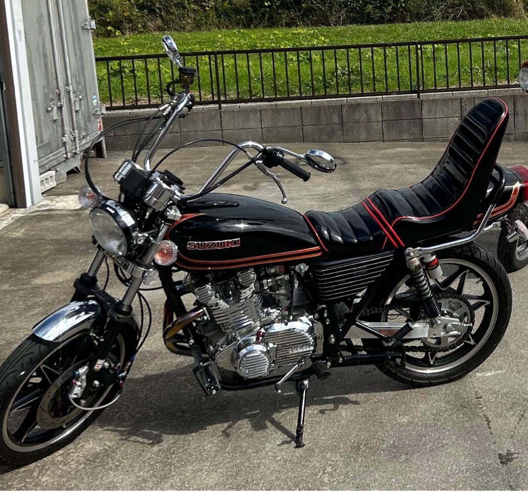 GS 400黒赤エナメル三段シート(希少40センチ特注) - メルカリ