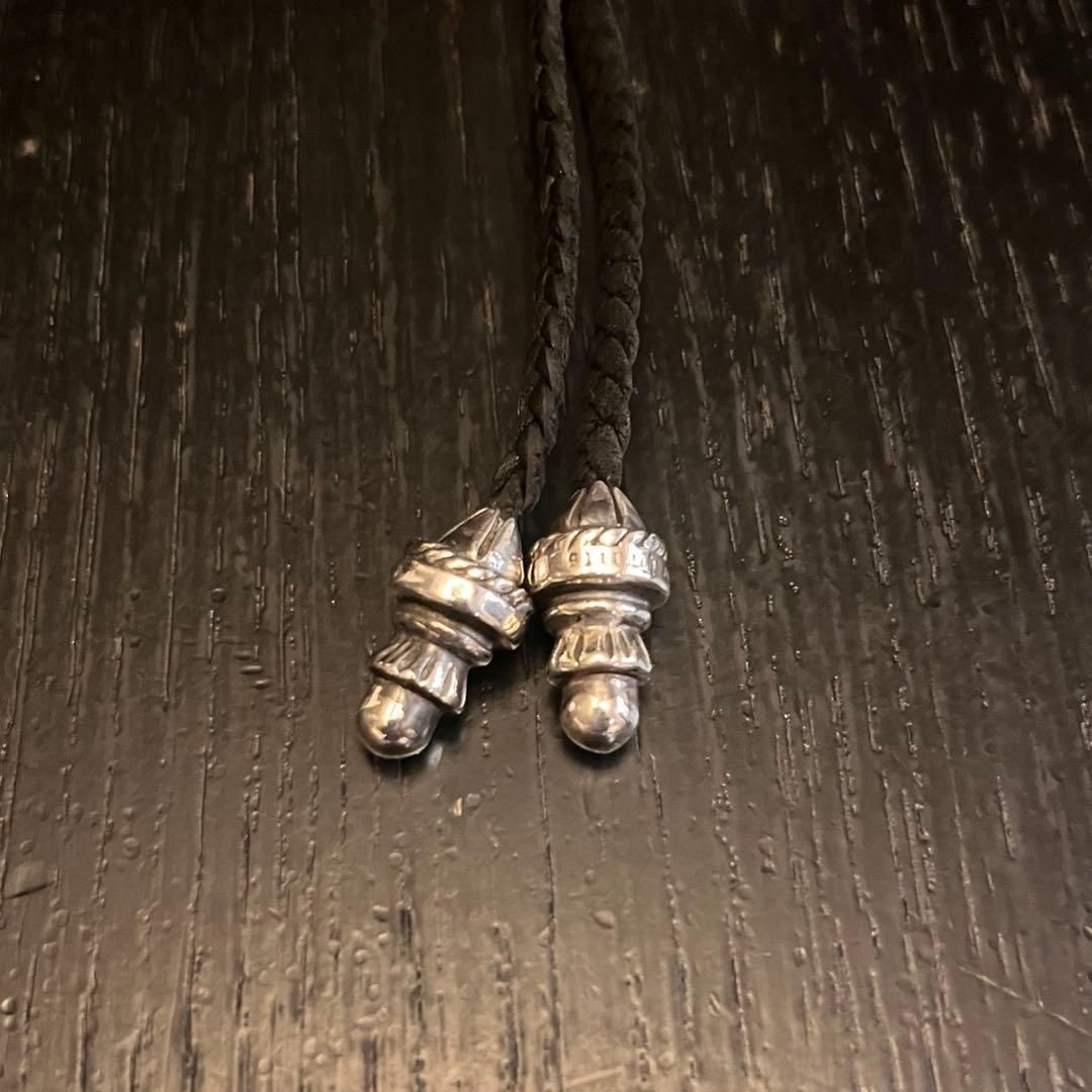 美品☆クロムハーツスモールCHクロスレザーブレイドWボロチップ